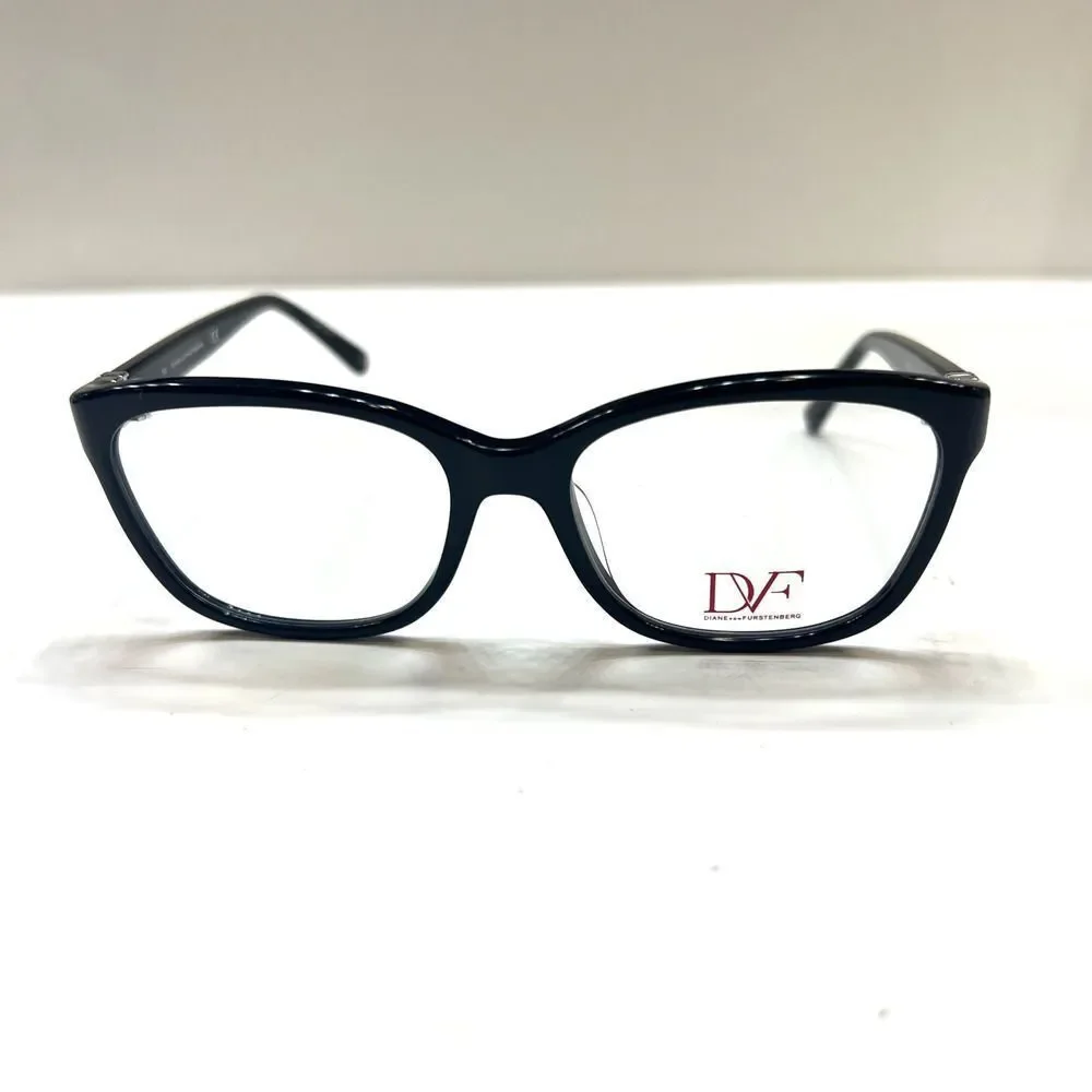 NEW Diane von Furstenberg DVF 5074 001 Glossy Black Eyeglasses Frames 52-17-130